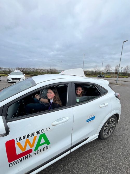 Students learning to drive at Maltby Academy with LWA Driving School
